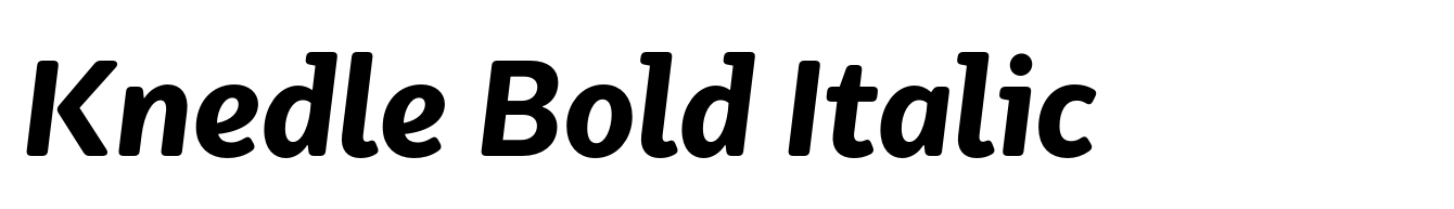 Knedle Bold Italic